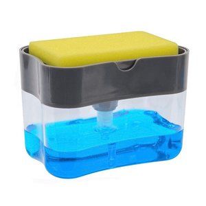 Dalax-Dish Soap Dispenser Detergent Squeezer for Kitchen Sink Dish Washing Set